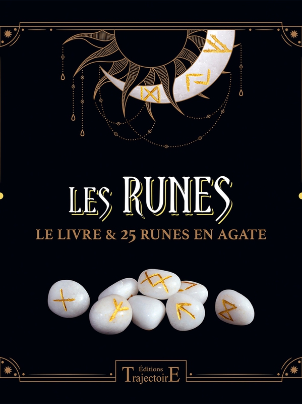 Les Runes - Coffret - Livre et 25 Runes en Agate