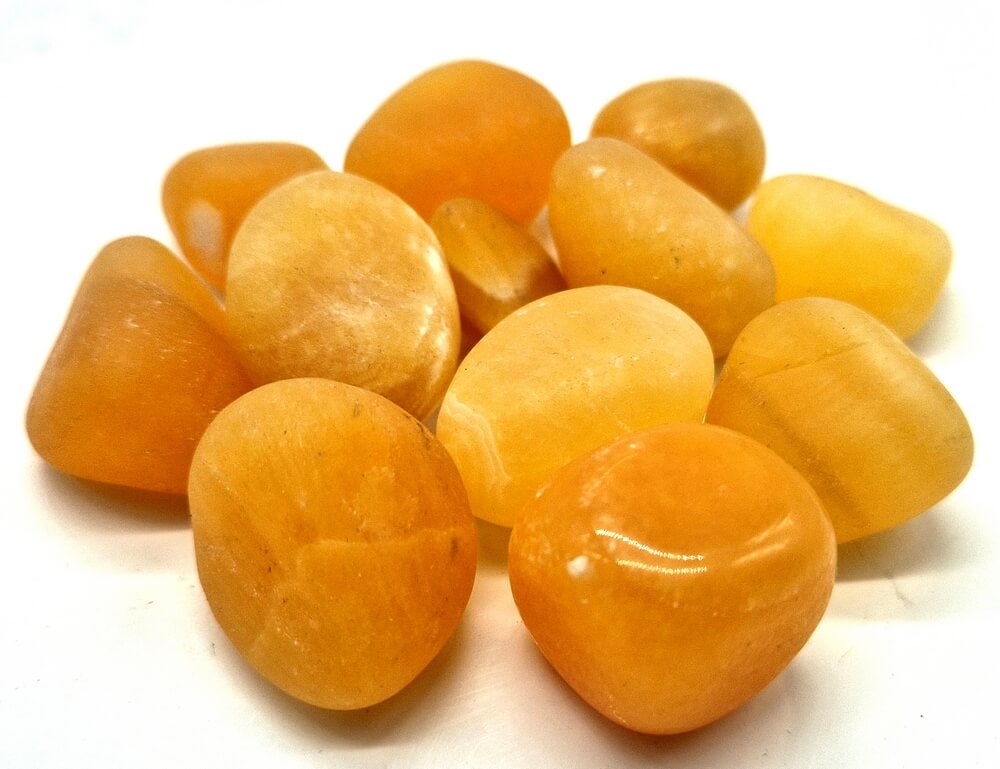 Calcite orange du Mexique - Pierre roulée