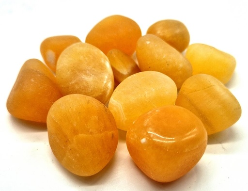Calcite orange du Mexique - Pierre roulée